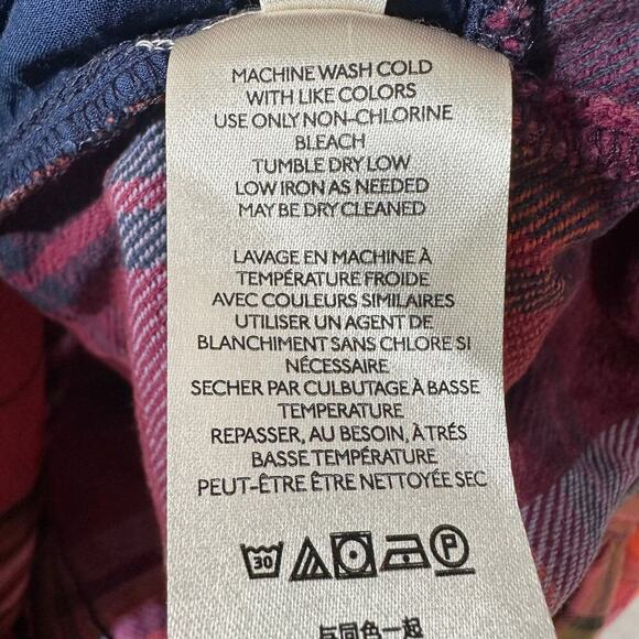 Free People Colorful Plaid Button-Up Blouse - Picture 7 of 11